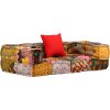 2místný modulární pouf pruhovaný textil [244987] (Barva Patchwork)