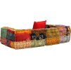 2místný modulární pouf pruhovaný textil [244987] (Barva Patchwork)