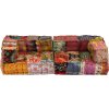 2místný modulární pouf pruhovaný textil [244987] (Barva Patchwork)