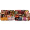 2místný modulární pouf textil [244987] (Barva Patchwork)