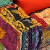 2místný modulární pouf textil [244987] (Barva Patchwork)