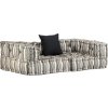 2místný modulární pouf pruhovaný textil [244987] (Barva Patchwork)