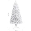 Vánoční stromek s LED osvětlením 120 cm optické vlákno [328449] (Barva Bílá)