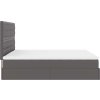 Osmanský rám postele s matrací 160x200cm umělá kůže [3313014] (Barva Šedá)