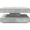 Konferenční stolek otočný o 360º 70 x 70 x 34,5 cm [858482] (Barva Betonová šedá)