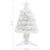 Vánoční stromek s LED osvětlením 64 cm optické vlákno [328454] (Barva Bílo-modrá)