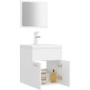 Set koupelnového nábytku dřevotříska [3071306] (Barva Bílá)