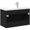 Koupelnová skříňka se zápustným umyvadlem [3278777] (Barva Černá)