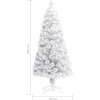 Vánoční stromek s LED osvětlením 150 cm optické vlákno [328456] (Barva Bílo-modrá)