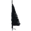 Umělý poloviční vánoční stromek se stojanem 150 cm PVC [344676] (Barva Černá)