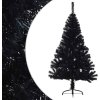 Umělý poloviční vánoční stromek se stojanem 150 cm PVC [344676] (Barva Černá)