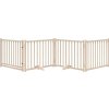 Zábrana pro psy s dvířky skládací 4 panely 320 cm jedle [352281] (Barva Bílá)