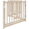 Zábrana pro psy s dvířky skládací 4 panely 320 cm jedle [352281] (Barva Bílá)