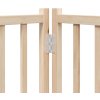 Zábrana pro psy s dvířky skládací 4 panely 320 cm jedle [352281] (Barva Bílá)