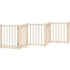 Zábrana pro psy s dvířky skládací 6 panelů 300 cm jedle [352285] (Barva Černá)