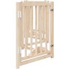 Zábrana pro psy s dvířky skládací 6 panelů 300 cm jedle [352285] (Barva Černá)