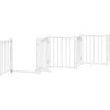 Zábrana pro psy s dvířky skládací 6 panelů 300 cm jedle [352285] (Barva Černá)