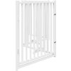 Zábrana pro psy s dvířky skládací 4 panely 320 cm [352291] (Barva Černá)