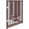 Zábrana pro psy s dvířky skládací 4 panely 320 cm [352291] (Barva Černá)