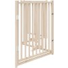 Zábrana pro psy s dvířky skládací 4 panely 320 cm [352291] (Barva Černá)