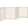 Zábrana pro psy s dvířky skládací 4 panely 320 cm [352291] (Barva Černá)