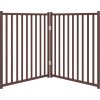 Zábrana pro psy skládací 2 panely 160 cm masivní jedle [352298] (Barva Hnědý dub)