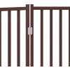Zábrana pro psy skládací 2 panely 160 cm masivní jedle [352298] (Barva Hnědý dub)