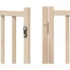 Zábrana pro psy s dvířky skládací 8 panelů 640 cm topol [3155742] (Barva Černá)