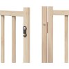 Zábrana pro psy s dvířky skládací 6 panelů 480 cm topol [3155749] (Barva Hnědá)
