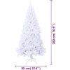Umělý vánoční stromek s hustými větvemi 180 cm PVC [321039] (Barva Bílá)