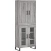 Skříň highboard 69,5 x 34 x 180 cm kompozitní dřevo [3199645] (Barva Betonová šedá)