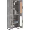 Skříň highboard 69,5 x 34 x 180 cm kompozitní dřevo [3199645] (Barva Betonová šedá)