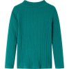 Dětské tričko s dlouhým rukávem žebrovaný úplet jasně 104 [13830] (Barva Tmavě zelená)