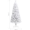 Vánoční stromek s LED osvětlením 180 cm optické vlákno [328451] (Barva Bílá)
