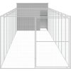 Psí bouda s výběhem 214 x 1 069 x 181 cm ocel [3189129] (Barva Světle šedá)