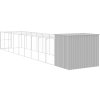 Psí bouda s výběhem 214 x 1 069 x 181 cm ocel [3189129] (Barva Světle šedá)
