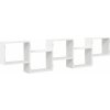 Nástěnná police 5 přihrádek kompozitní dřevo [859995] (Barva Bílá)
