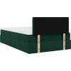 Osmanský postel s matrací 120x190 cm samet [3311906] (Barva Tmavě zelená)