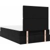Osmanský rám postele s matracemi 120x190 cm samet [3314452] (Barva Černá)