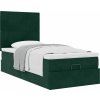 Osmanský rám postele s matracemi 90x190cm samet [3313370] (Barva Tmavě zelená)