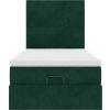 Osmanský rám postele s matracemi 90x190cm samet [3313370] (Barva Tmavě zelená)