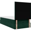 Osmanský rám postele s matracemi 90x190cm samet [3313370] (Barva Tmavě zelená)
