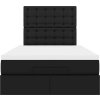 Osmanský rám postele s matrací 120x190 cm umělá kůže [3313840] (Barva Černá)