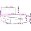 Osmanský rám postele s matrací 200x200cm samet [3314342] (Barva Světle šedá)