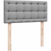 Osmanský rám postele s matrací 80x200cm textil [3312430] (Barva Tmavě šedá)