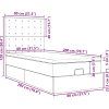 Osmanský rám postele s matracemi 80x200cm samet [3313579] (Barva Černá)