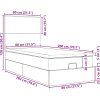Osmanský rám postele s matracemi 80x200cm samet [3314211] (Barva Tmavě šedá)