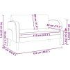 Loveseat Sofa 110 cm umělá kůže [4100536] (Barva Černá)