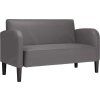 Loveseat Sofa 110 cm umělá kůže [4100536] (Barva Černá)
