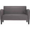Loveseat Sofa 110 cm umělá kůže [4100536] (Barva Černá)